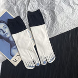 Thin Pure Cotton Japanese Style Cartoon Toe Socks