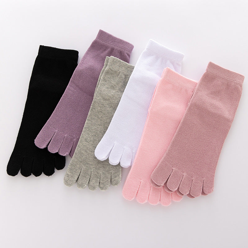 Pure Cotton Sweat-Absorbent Toe Socks Unisex