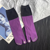 Thin Pure Cotton Japanese Style Cartoon Toe Socks