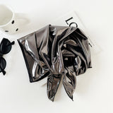 Liquid Silver Toe Cap Headscarf Y2g Square Scarf Wrapped Chest