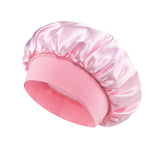 Classic Solid Color Fashion Satin Wide Brim Nightcap