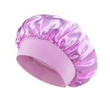Classic Solid Color Fashion Satin Wide Brim Nightcap