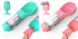 3-in-1 Portable Dog Water Bottle – Feeder, Bowl & Waste Bag Storage