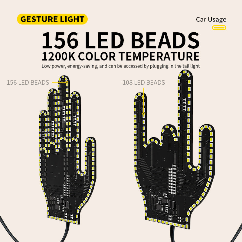 Car LED Indicator Light Smile Rear Window