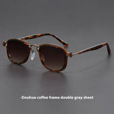 Plastic Metal Retro Square Frame Sunglasses