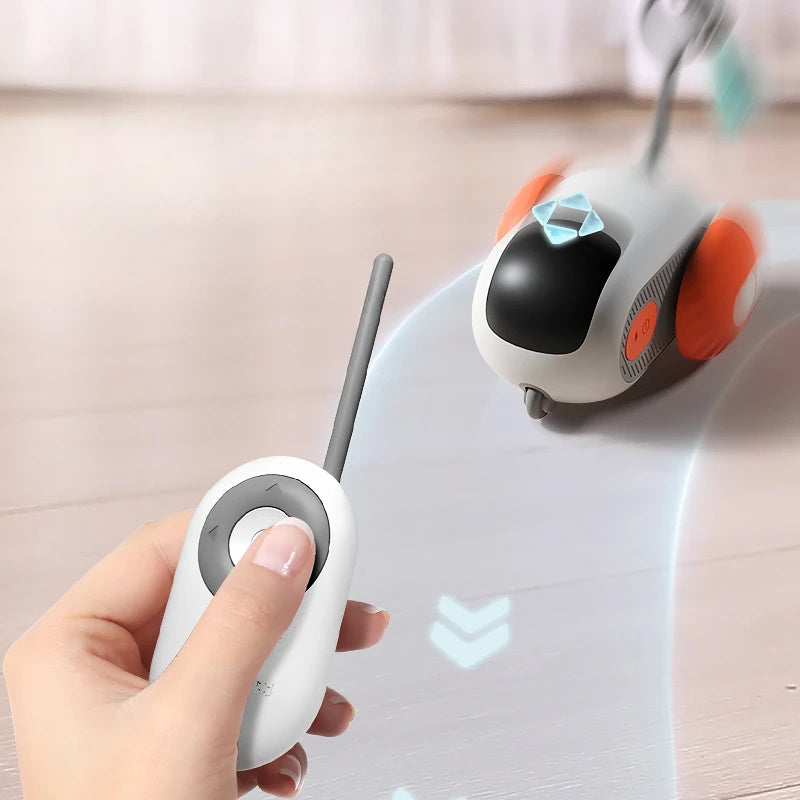 Remote Control Interactive Cat Toy Car – USB Charging, Self-Moving Chase Toy for Cats