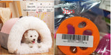 Portable Warm Pet Nest – Winter Dog & Cat Bed with Long Fur & Moisture-Proof Design