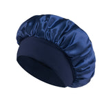 Classic Solid Color Fashion Satin Wide Brim Nightcap