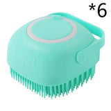 Silicone Pet Bath Brush Glove – Massage & Shampoo Tool for Dogs & Cats