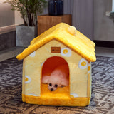 Foldable Winter Pet Bed Cave – Warm Dog/Cat Kennel Sofa