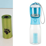 3-in-1 Portable Pet Water Bottle – Feeder, Drinker & Poop Dispenser