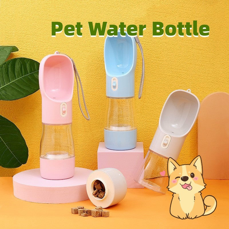 Portable Dog Water Bottle & Feeder – Travel Bowl for Pets, Outdoor Food & Water Container