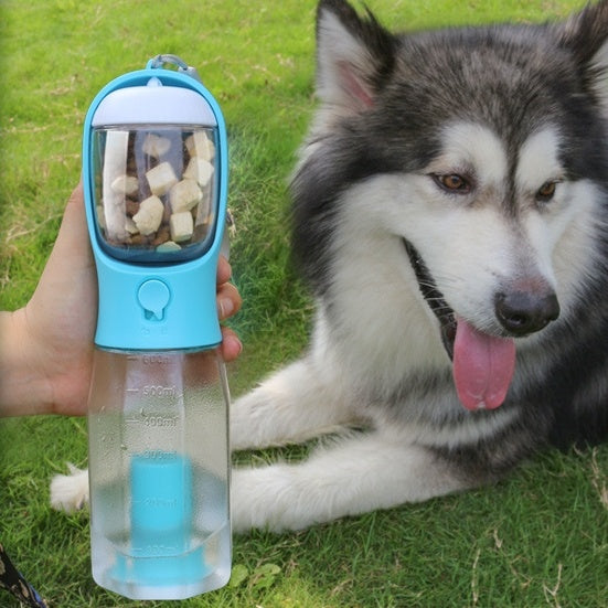 3-in-1 Portable Pet Water Bottle – Feeder, Drinker & Poop Dispenser