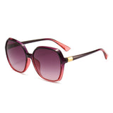 Women's Casual Elegant Plastic Square Sunglasses Large Frame
