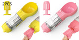3-in-1 Portable Dog Water Bottle – Feeder, Bowl & Waste Bag Storage