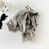Liquid Silver Toe Cap Headscarf Y2g Square Scarf Wrapped Chest