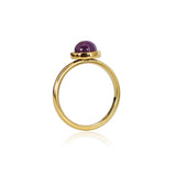 Fashion Jewelry Colorful Natural Stone Inlaid Titanium Steel Ring 18K Gold Plating Red Agate Pink Crystal Amethyst Blue San Bracelet Jewellery Women