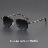 Plastic Metal Retro Square Frame Sunglasses