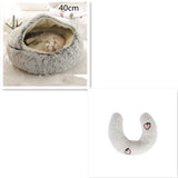 2-in-1 Plush Pet Bed – Warm Round Bed for Cats & Dogs
