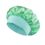 Classic Solid Color Fashion Satin Wide Brim Nightcap