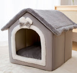 Foldable Winter Pet Bed Cave – Warm Dog/Cat Kennel Sofa