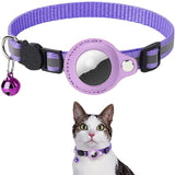Reflective Waterproof Pet Collar with AirTag Holder – For Cats & Dogs