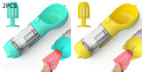 3-in-1 Portable Dog Water Bottle – Feeder, Bowl & Waste Bag Storage